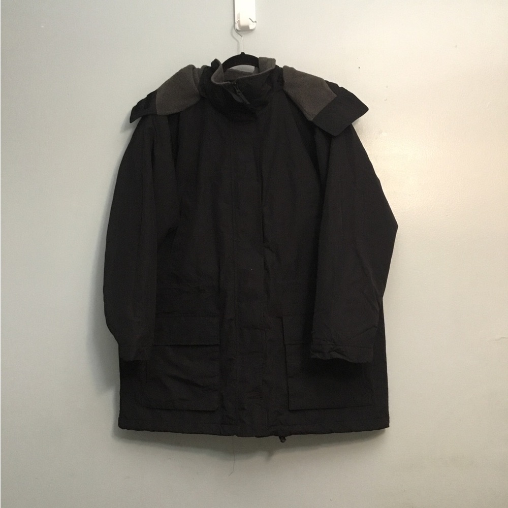 Lands' End Charcoal Fleece Outerwear - Picture 2 of 16